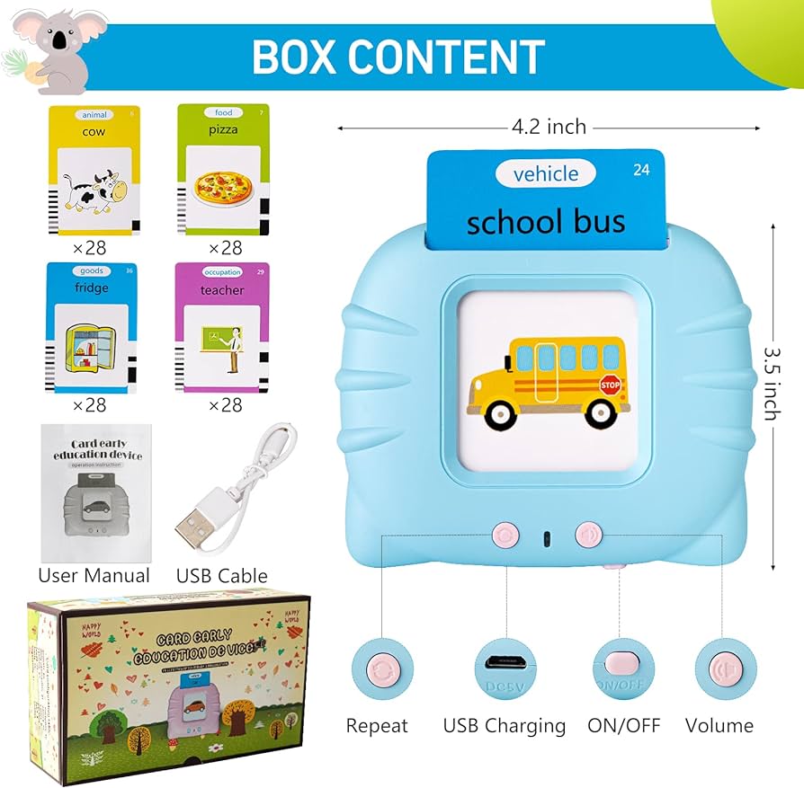 لعبة بطاقات تعليمية ناطقة 